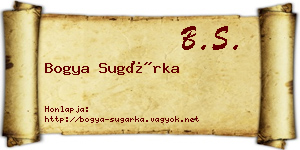 Bogya Sugárka névjegykártya